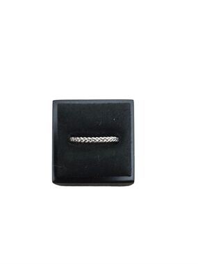 Size 8.5 Silver Toned Braided Stackable Ring